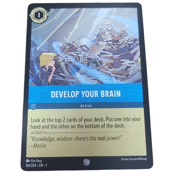 Disney Other - Develop Your Brain Blue Disney Lorcana Card #161 First Edition Blue